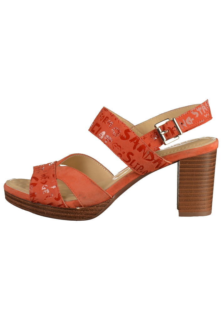 Caprice Sandalen Leder Orange - surf4shoes