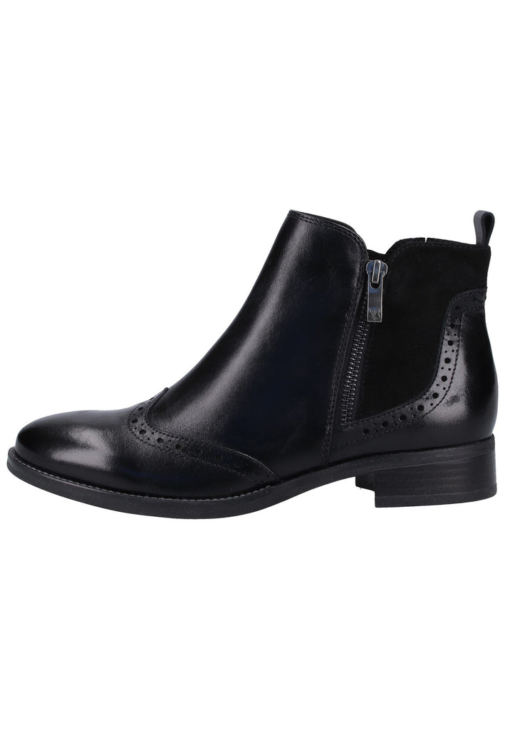 Caprice Stiefelette Leder Schwarz - surf4shoes