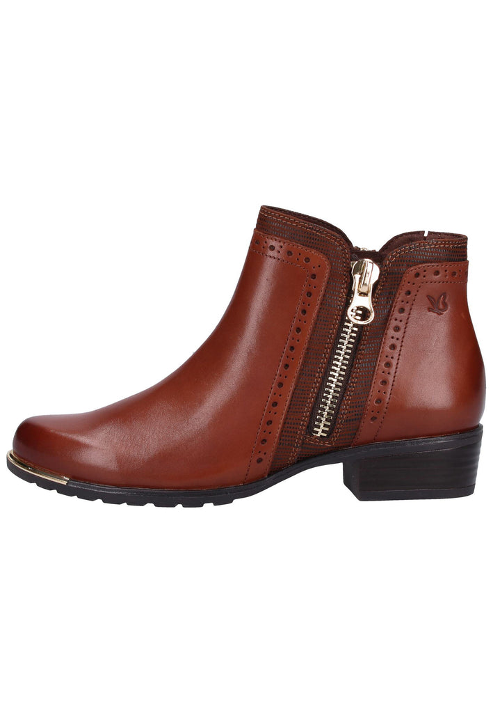 Caprice Stiefelette Leder/Textil Cognac - surf4shoes