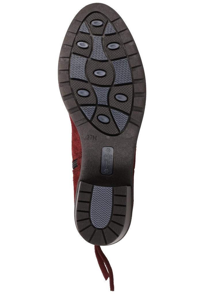 Caprice Stiefelette Veloursleder Bordeaux - surf4shoes