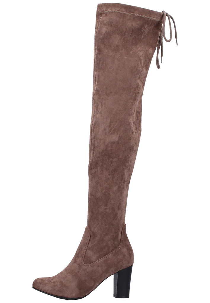 Caprice Stiefel Lederimitat Taupe - surf4shoes