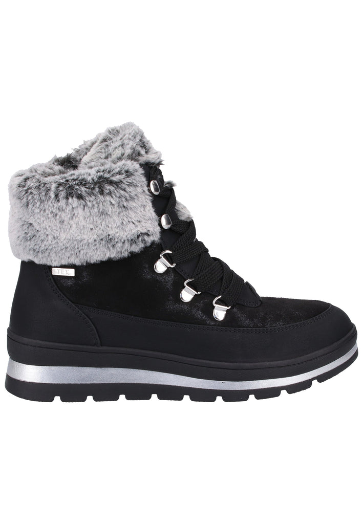 Caprice Stiefelette Lederimitat/Textil Schwarz Warmfutter - surf4shoes