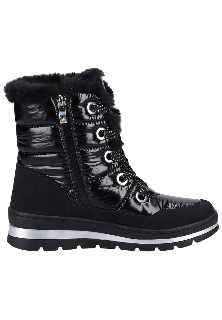 Caprice Stiefelette Lederimitat/Textil Schwarz Warmfutter - surf4shoes