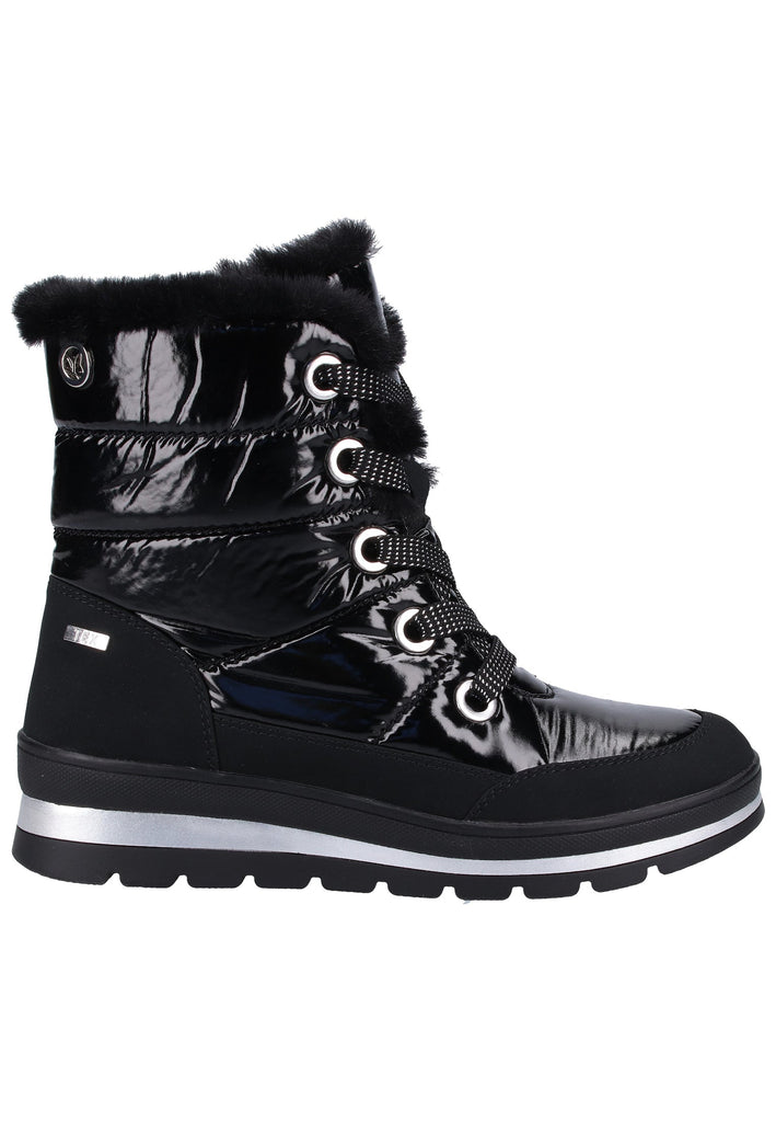 Caprice Stiefelette Lederimitat/Textil Schwarz Warmfutter - surf4shoes