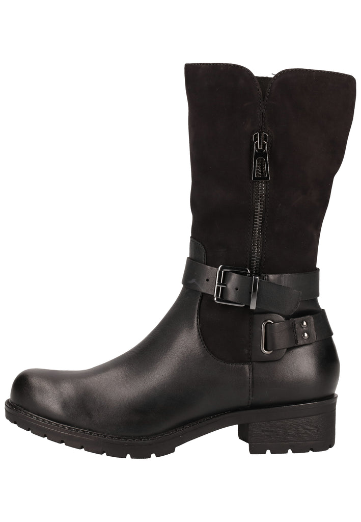 Caprice Stiefel Leder/Textil Schwarz Warmfutter - surf4shoes