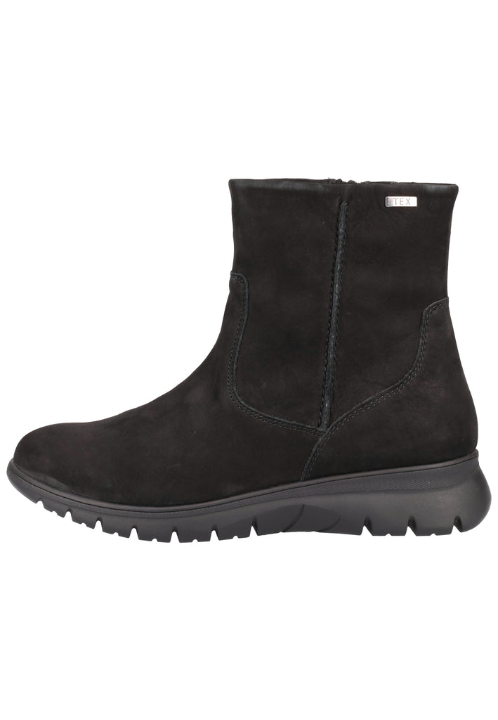 Caprice Stiefelette Nubukleder Schwarz Warmfutter - surf4shoes