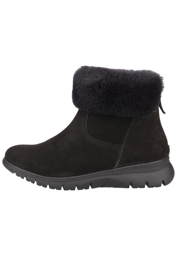 Caprice Stiefelette Veloursleder Schwarz - surf4shoes