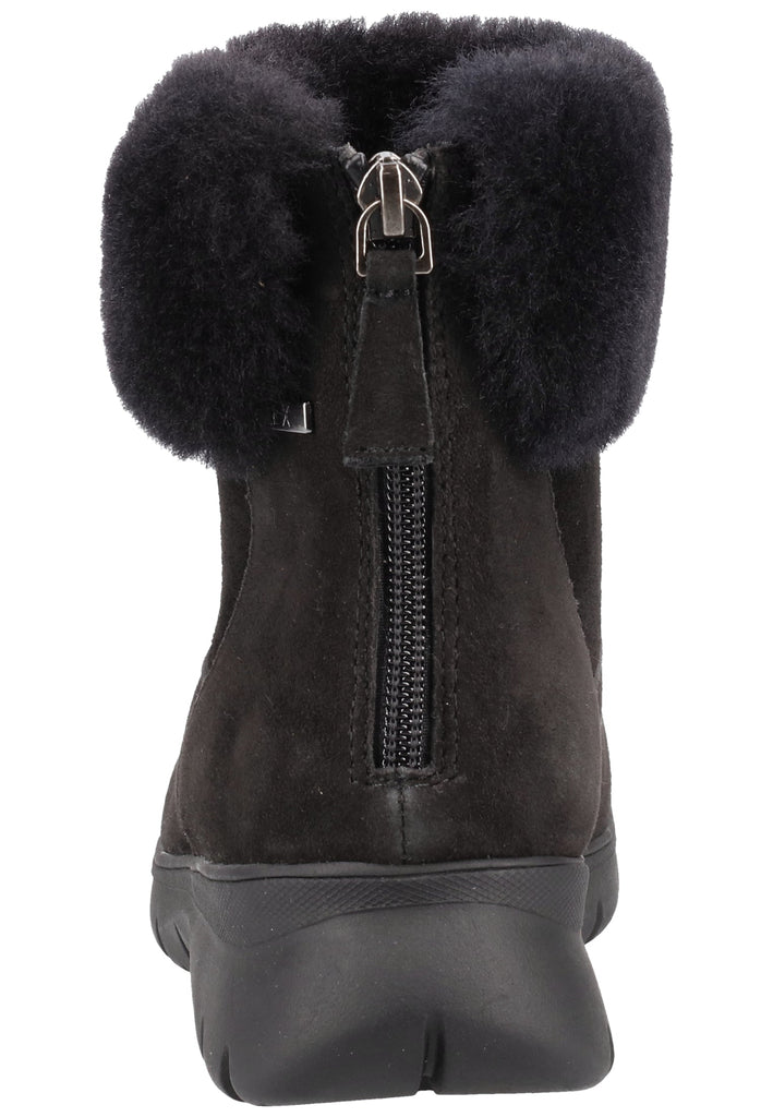 Caprice Stiefelette Veloursleder Schwarz - surf4shoes