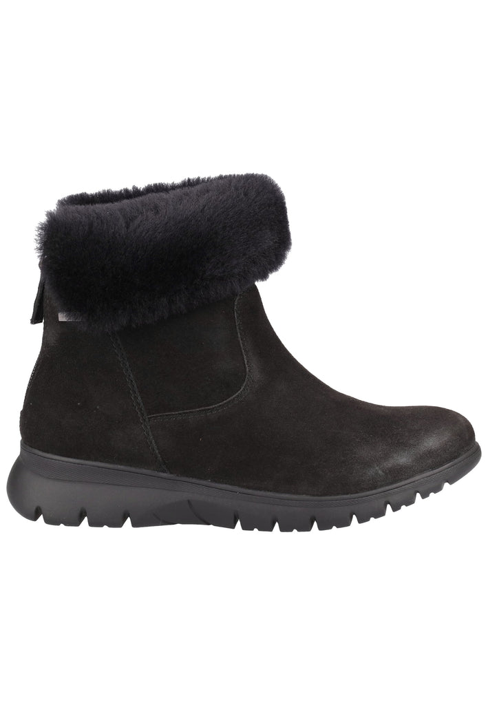 Caprice Stiefelette Veloursleder Schwarz - surf4shoes