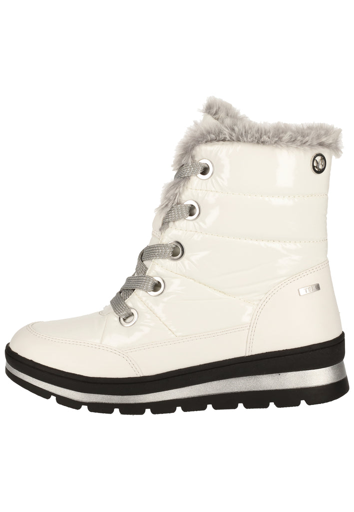 Caprice Stiefelette Lederimitat/Textil Weiß Warmfutter - surf4shoes