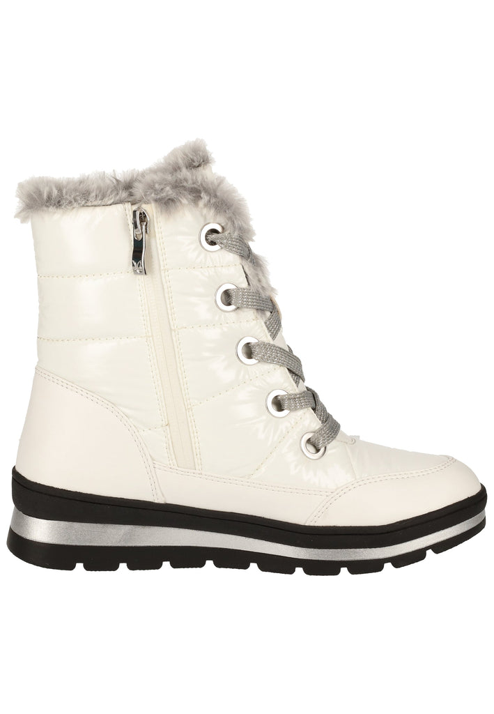 Caprice Stiefelette Lederimitat/Textil Weiß Warmfutter - surf4shoes