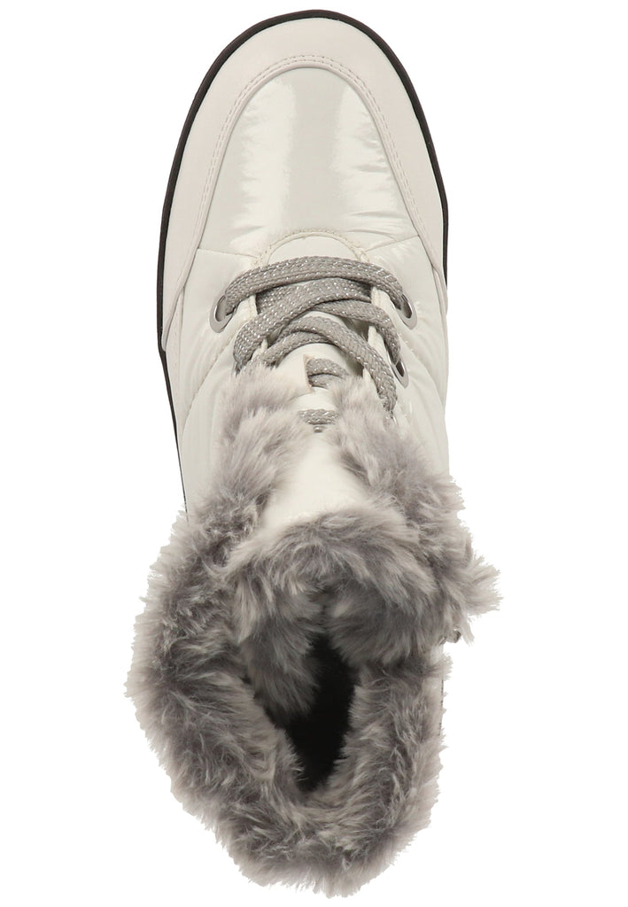 Caprice Stiefelette Lederimitat/Textil Weiß Warmfutter - surf4shoes