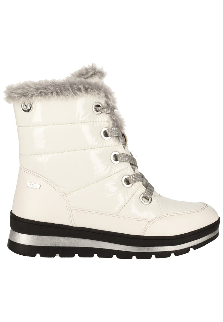 Caprice Stiefelette Lederimitat/Textil Weiß Warmfutter - surf4shoes