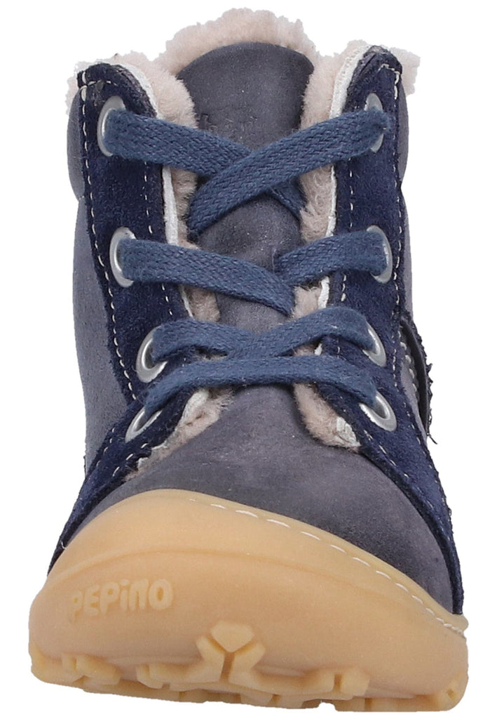 Pepino Stiefelette Leder Dunkelblau Warmfutter - surf4shoes