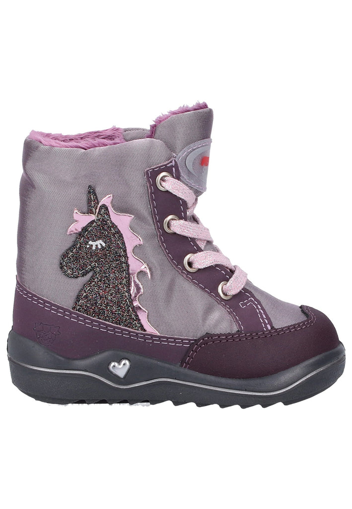 Pepino Stiefel Lederimitat/Textil Lila Warmfutter - surf4shoes