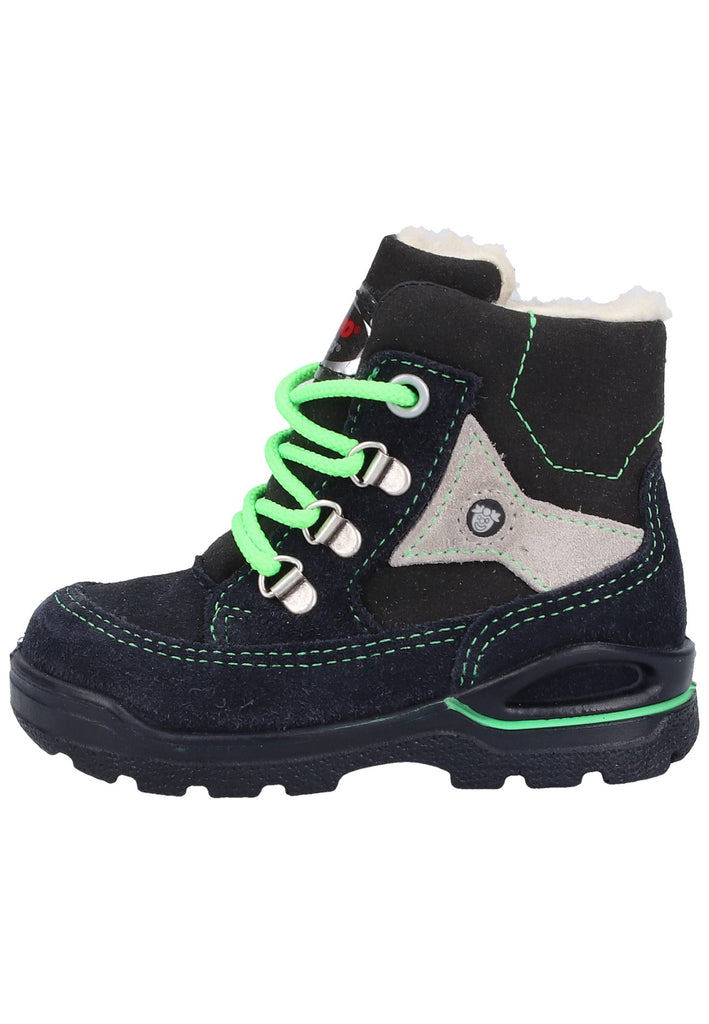 Pepino Stiefelette Leder/Synthetik Blau/Schwarz Warmfutter - surf4shoes