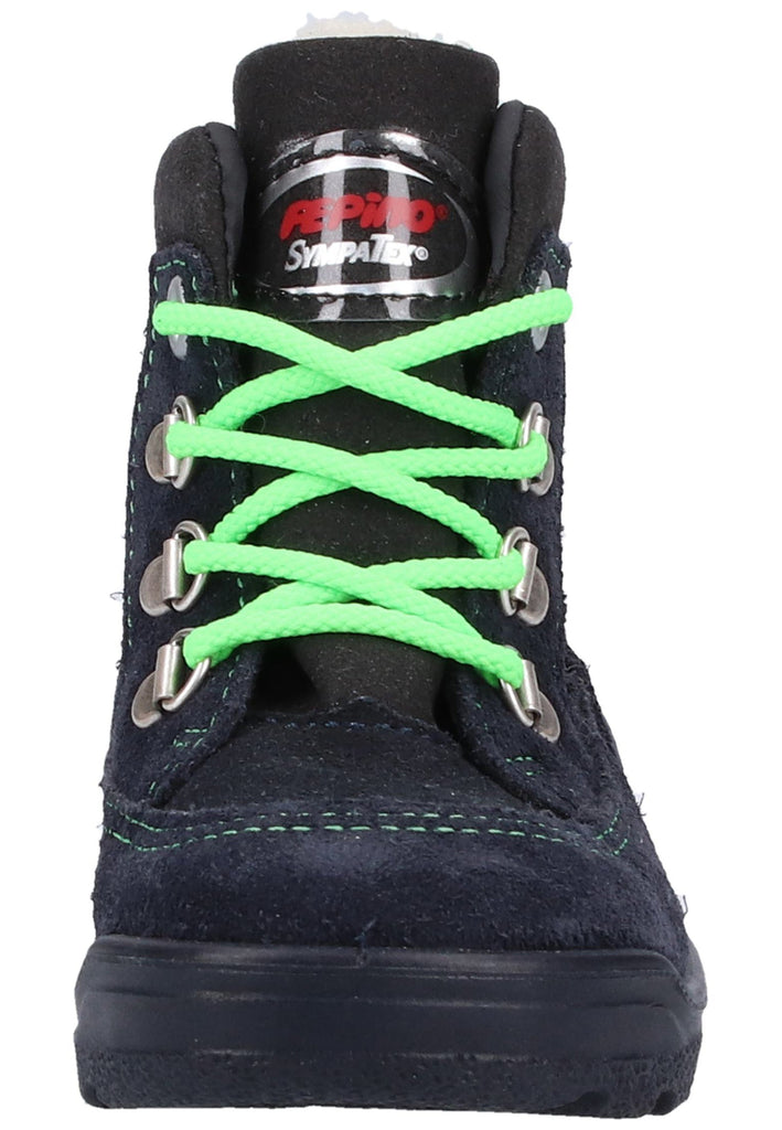 Pepino Stiefelette Leder/Synthetik Blau/Schwarz Warmfutter - surf4shoes