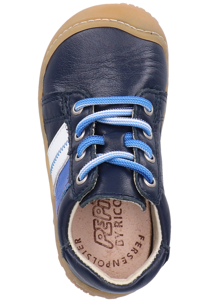 Pepino Halbschuhe Leder Blau/Weiß - surf4shoes