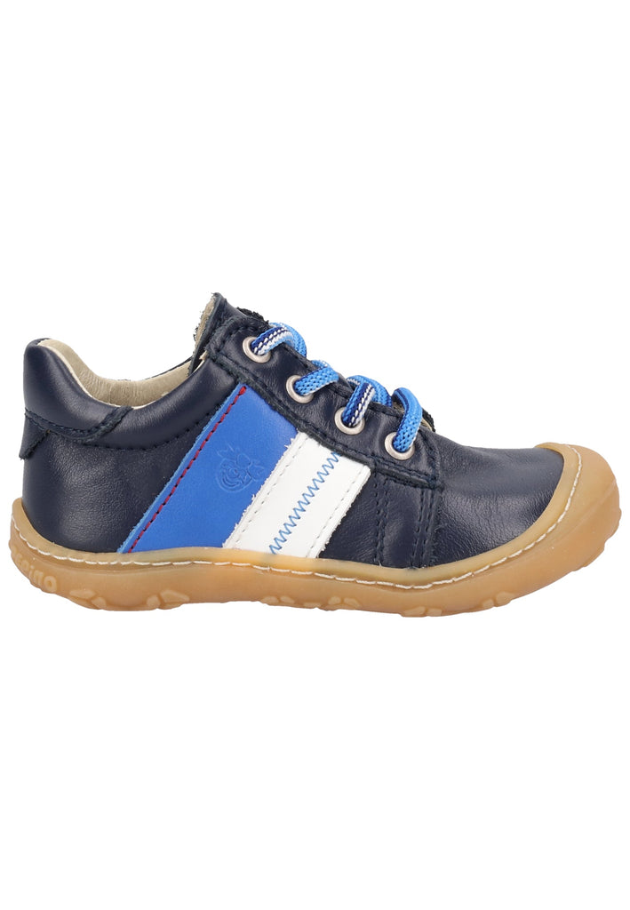 Pepino Halbschuhe Leder Blau/Weiß - surf4shoes