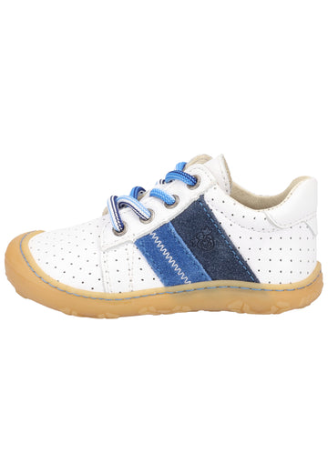 Pepino Halbschuhe Leder Weiß/Blau - surf4shoes
