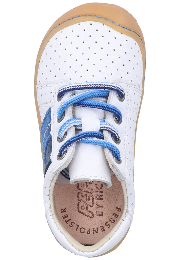 Pepino Halbschuhe Leder Weiß/Blau - surf4shoes