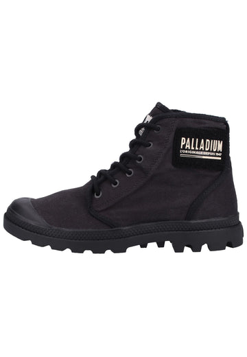 Palladium Stiefelette Canvas Schwarz - surf4shoes