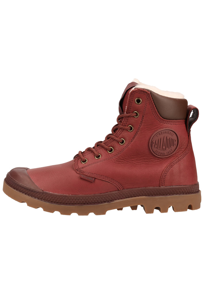 Palladium Stiefelette Leder Rot Warmfutter - surf4shoes