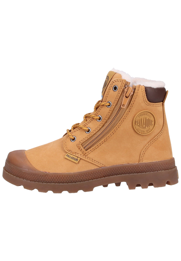 Palladium Stiefelette Leder Hellbraun Warmfutter - surf4shoes