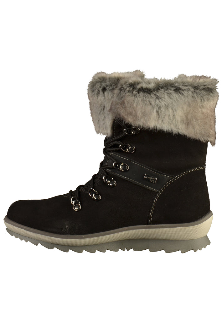 Remonte Stiefelette Leder Schwarz Warmfutter - surf4shoes