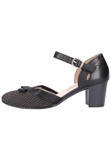 Remonte Pumps Lederimitat Schwarz/Weiß - surf4shoes