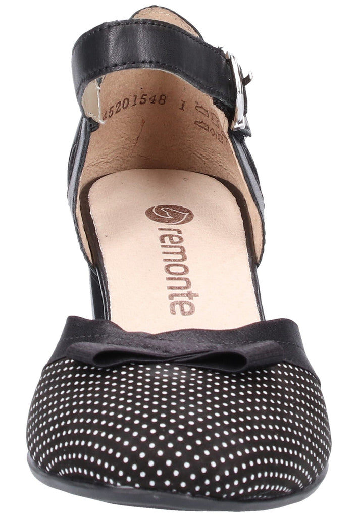 Remonte Pumps Lederimitat Schwarz/Weiß - surf4shoes