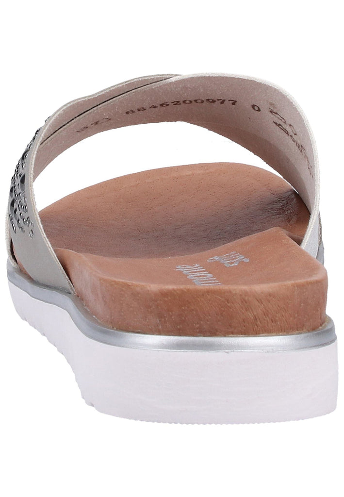 Remonte Pantoletten Lederimitat Silber - surf4shoes