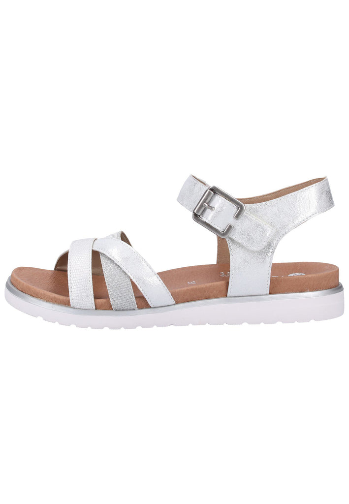 Remonte Sandalen Lederimitat Weiß/Silber - surf4shoes
