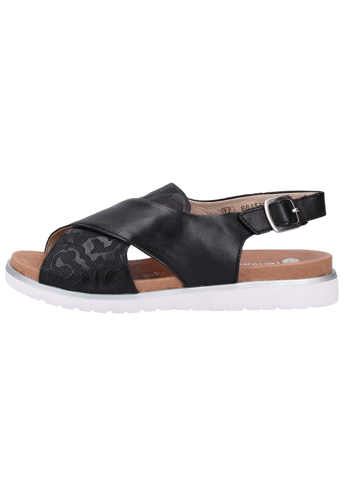 Remonte Sandalen Lederimitat Schwarz - surf4shoes