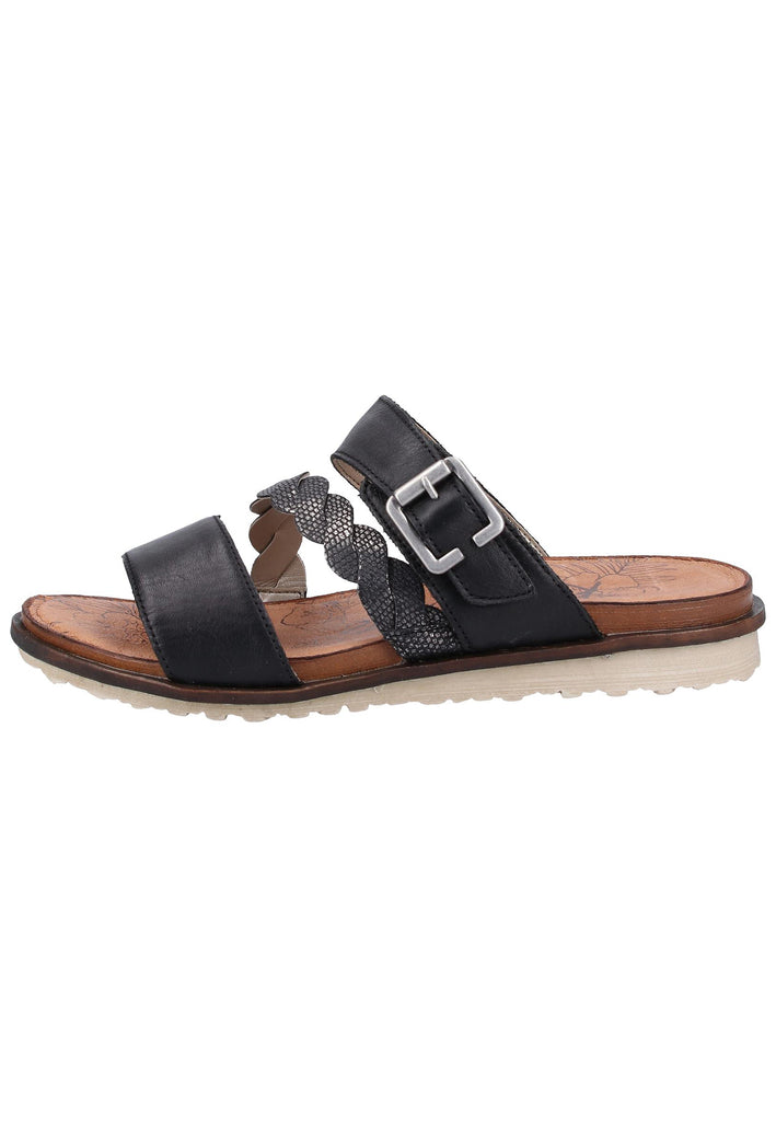 Remonte Pantoletten Leder/Synthetik Schwarz - surf4shoes