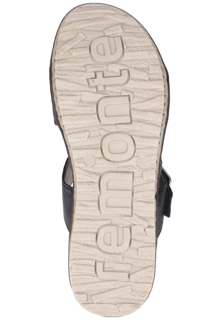 Remonte Pantoletten Leder/Synthetik Schwarz - surf4shoes