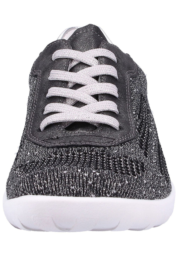 Remonte Halbschuhe Lederimitat Schwarz/Silber - surf4shoes