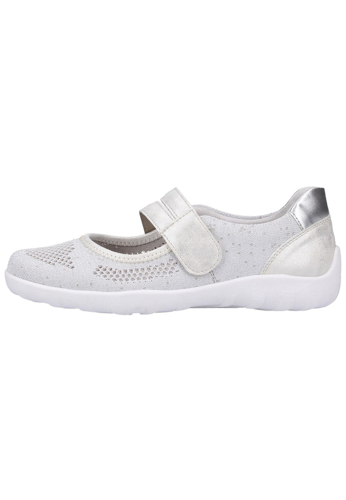 Remonte Ballerinas Lederimitat Weiß/Silber - surf4shoes