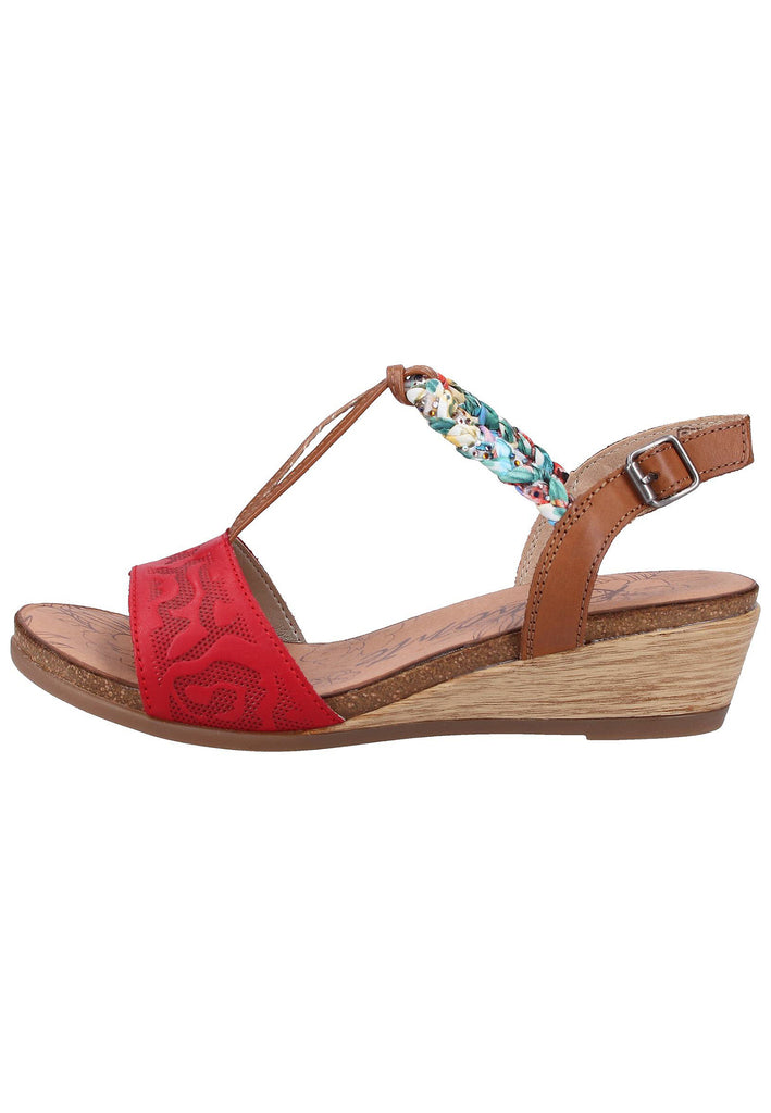 Remonte Sandalen Leder/Synthetik Rot/Braun - surf4shoes
