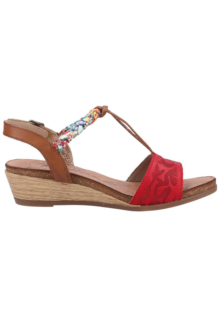 Remonte Sandalen Leder/Synthetik Rot/Braun - surf4shoes