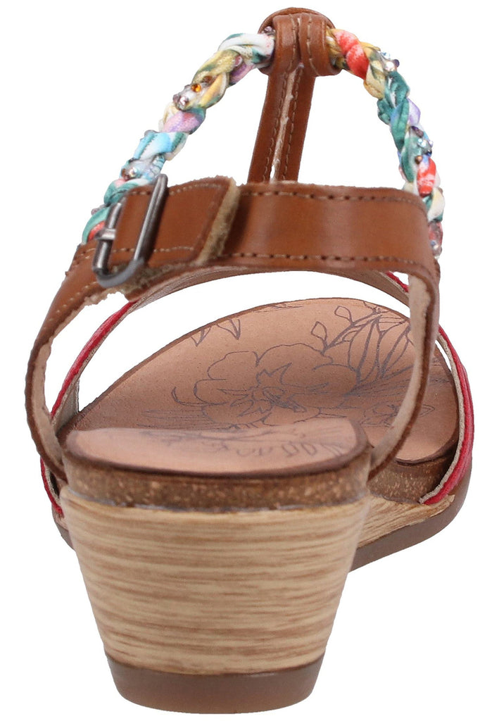 Remonte Sandalen Leder/Synthetik Rot/Braun - surf4shoes