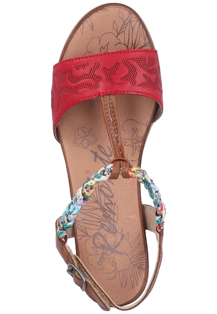 Remonte Sandalen Leder/Synthetik Rot/Braun - surf4shoes