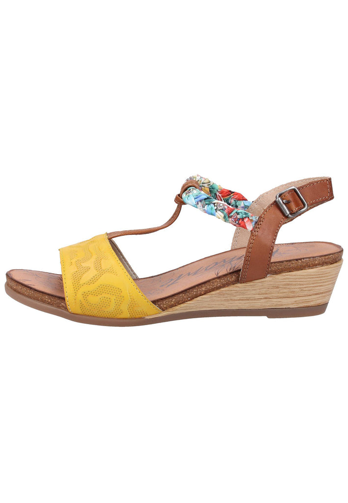 Remonte Sandalen Lederimitat Gelb/Braun - surf4shoes