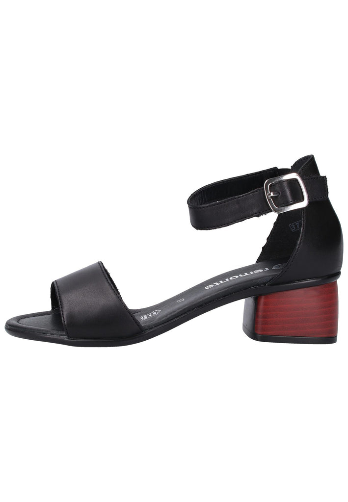 Remonte Sandalen Lederimitat Schwarz - surf4shoes