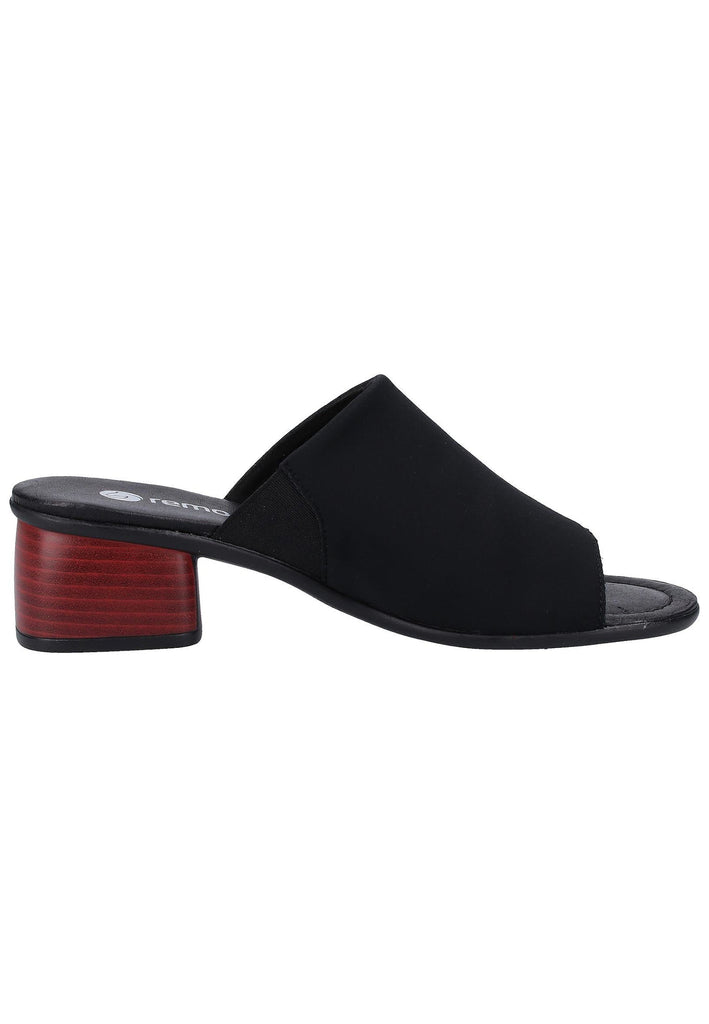Remonte Pantoletten Textil Schwarz - surf4shoes