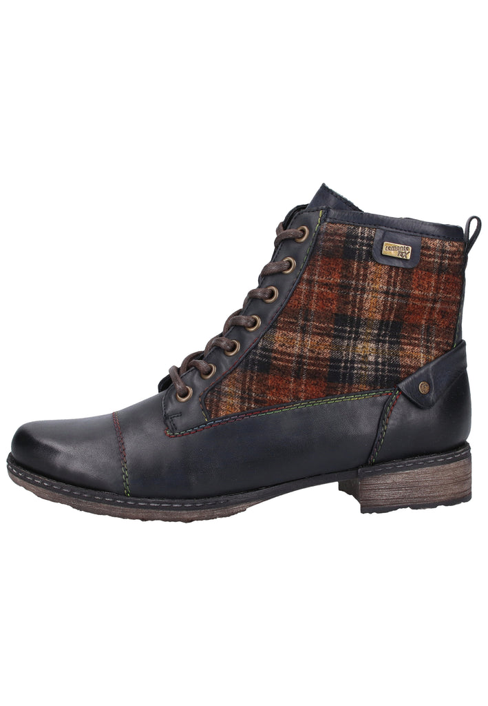 Remonte Stiefelette Leder/Textil Blau/Braun Warmfutter - surf4shoes