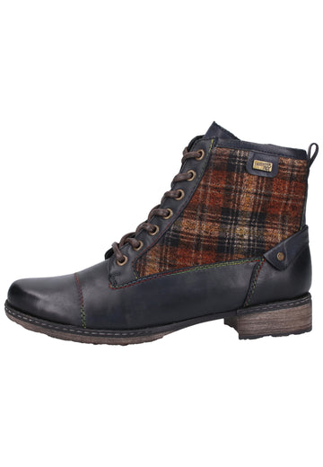 Remonte Stiefelette Leder/Textil Blau/Braun Warmfutter - surf4shoes