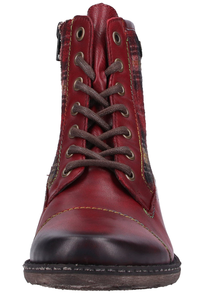 Remonte Stiefelette Lederimitat Rot Warmfutter - surf4shoes