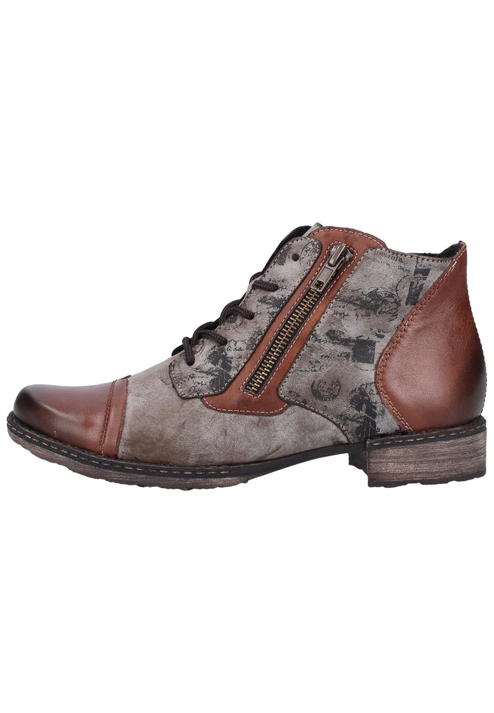 Remonte Stiefelette Lederimitat Grau/Braun Warmfutter - surf4shoes