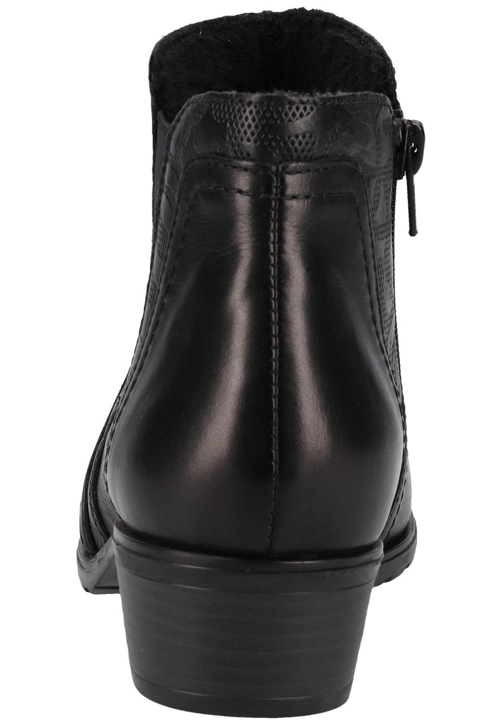 Remonte Stiefelette Lederimitat Schwarz - surf4shoes